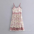 Floral Midi Spaghetti Strap Sling Dress Summer